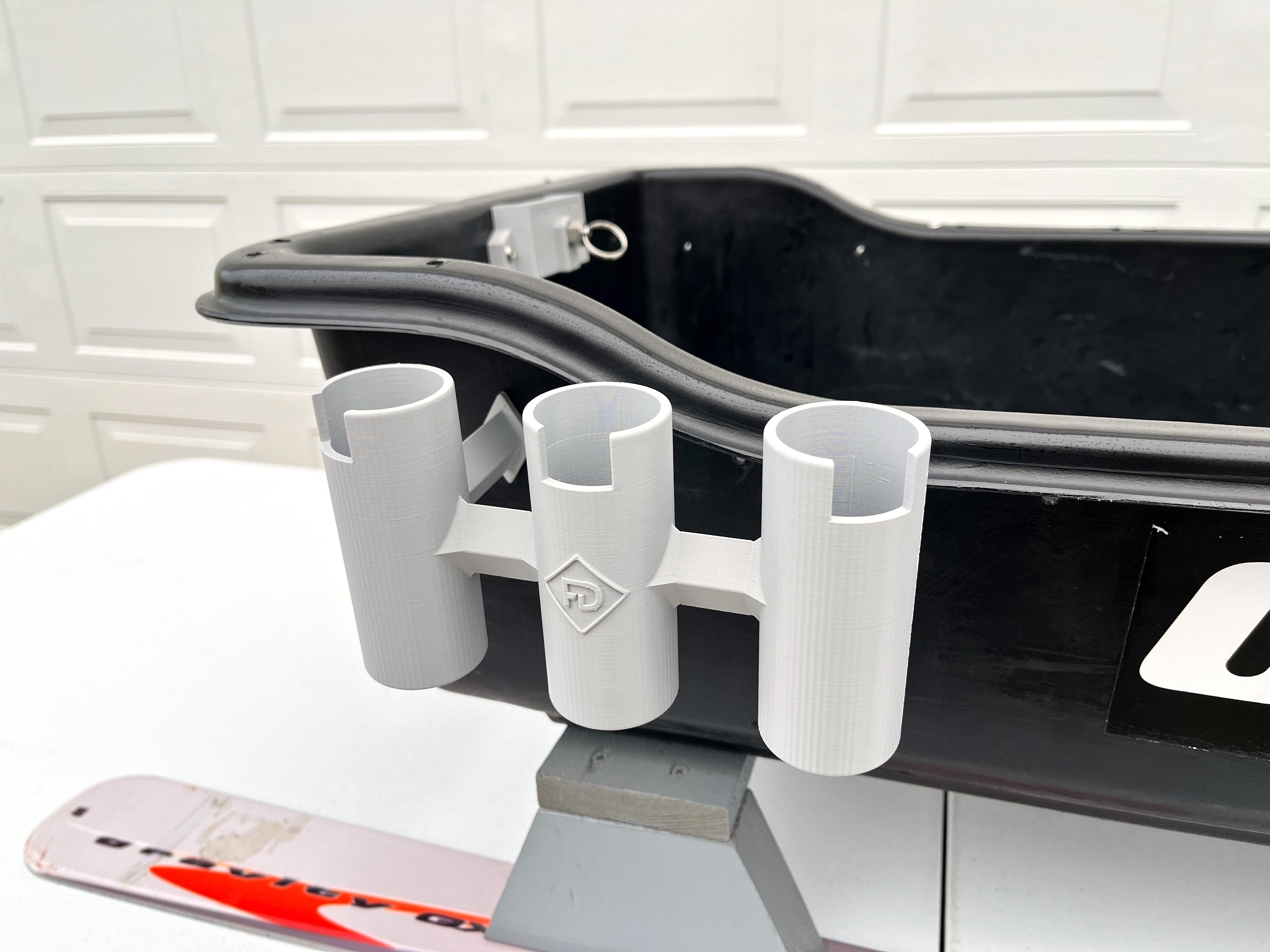 Ice Fishing Sled Rod Holder, Attached To Smitty Sled