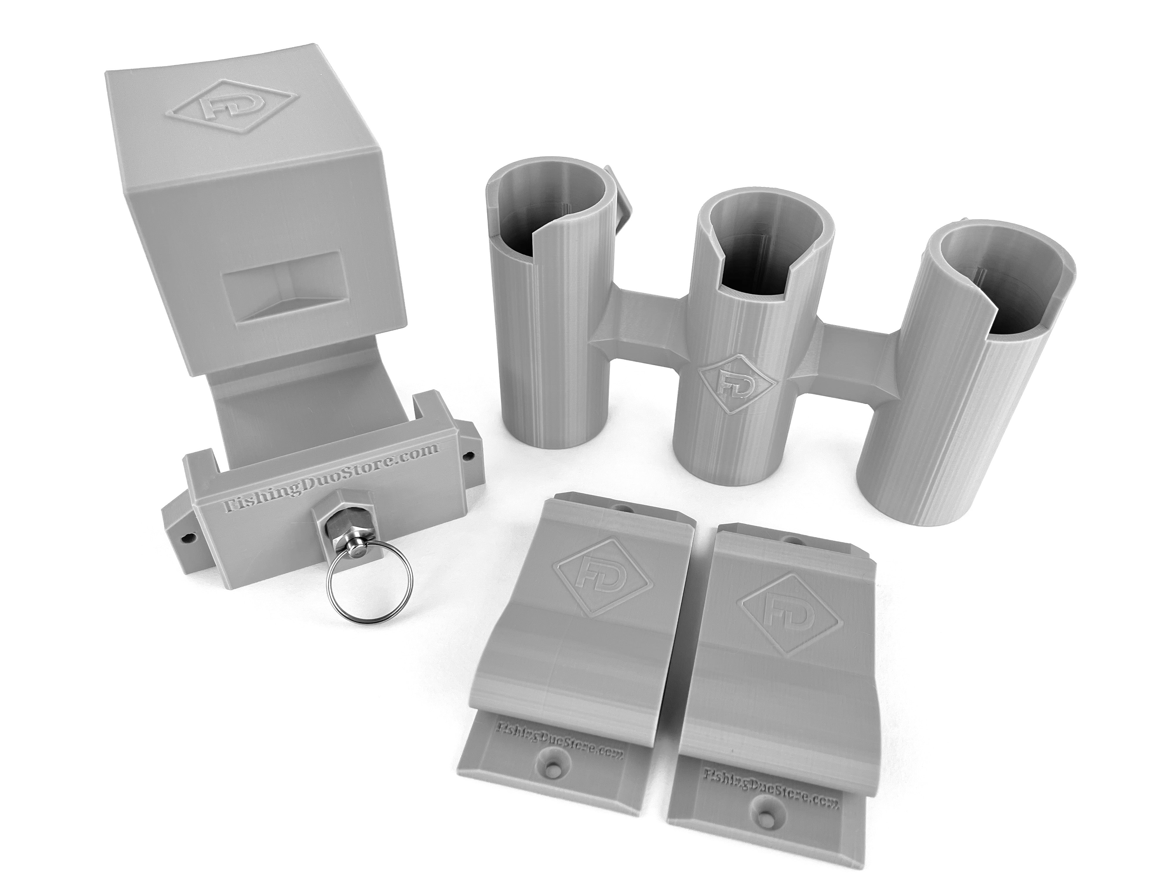 Ice Fishing Sled Organization Kit: Updated Rod holder, Bucket Holder, Bump Board Holder