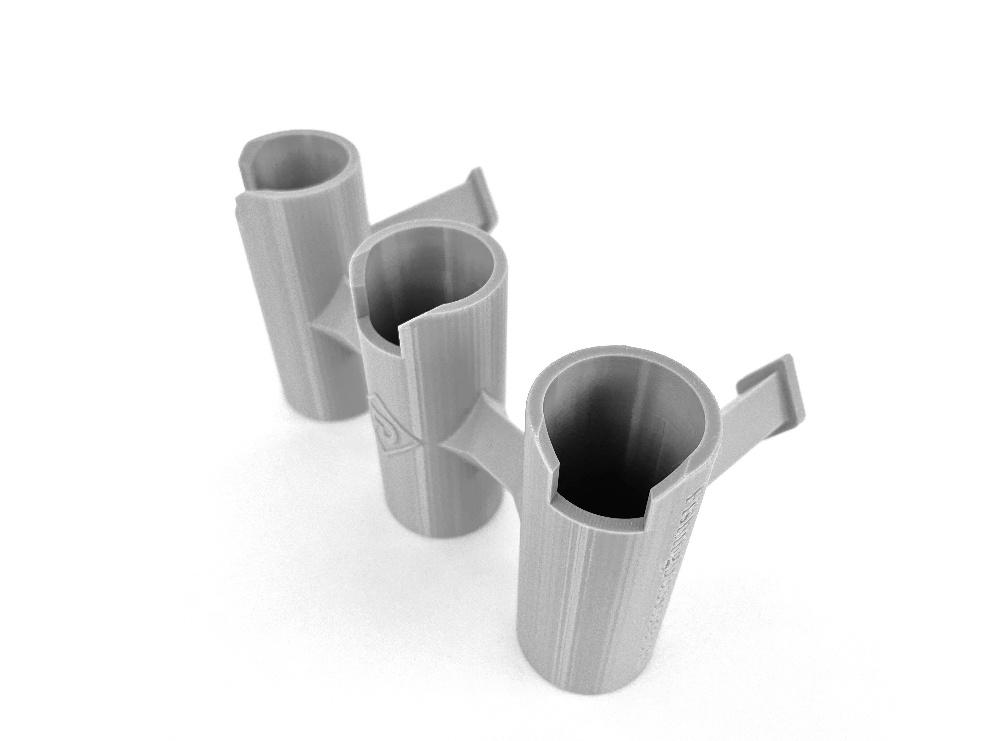 Updated ice fishing sled rod holder, top view