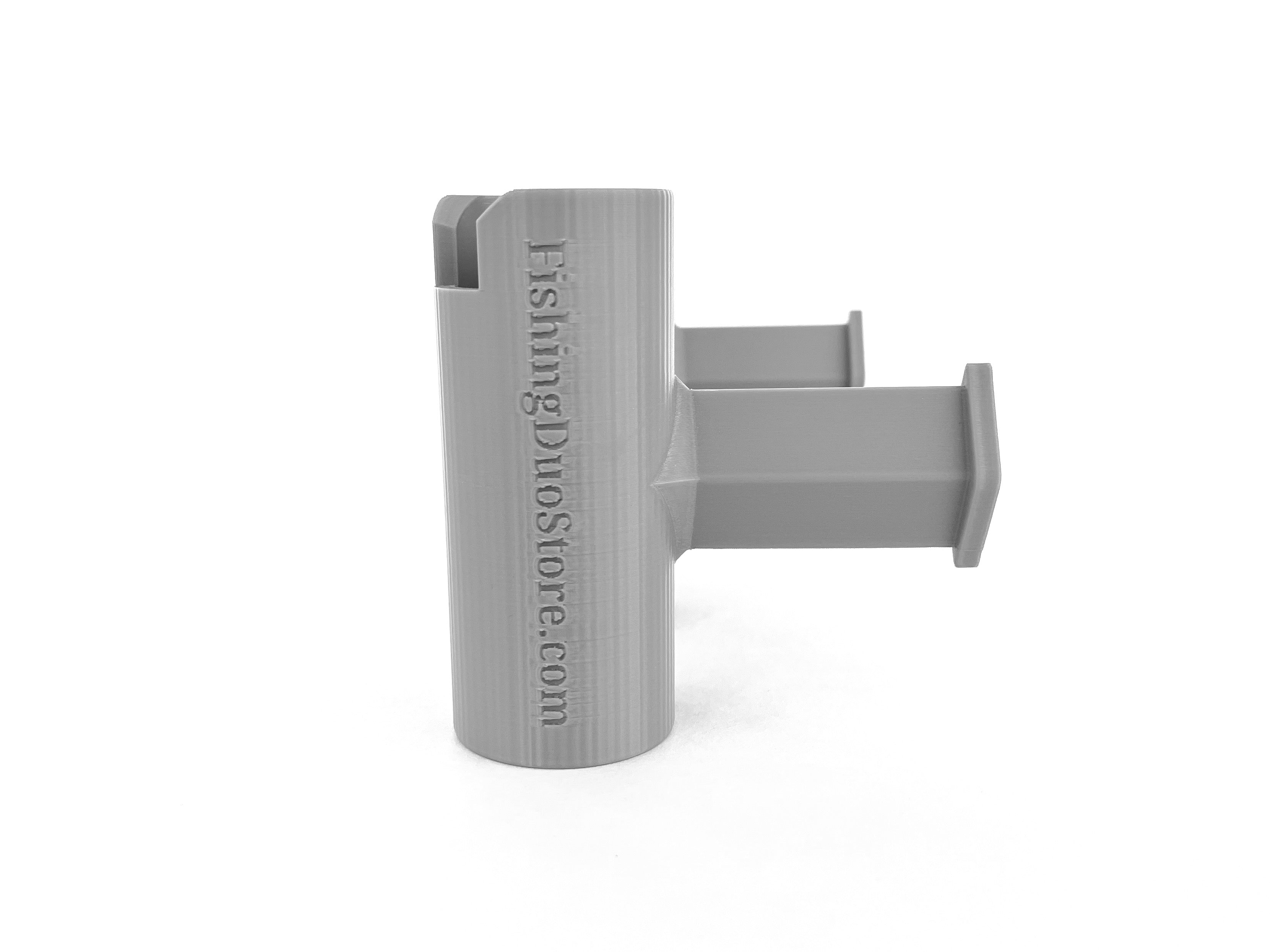 Updated ice fishing sled rod holder, side view